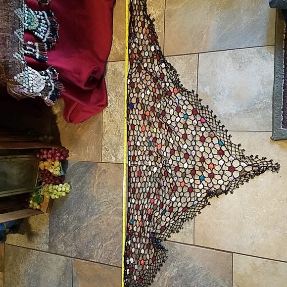 Boho Embroirdered Shawl/Scarf/Wrap - Picture 9 of 11